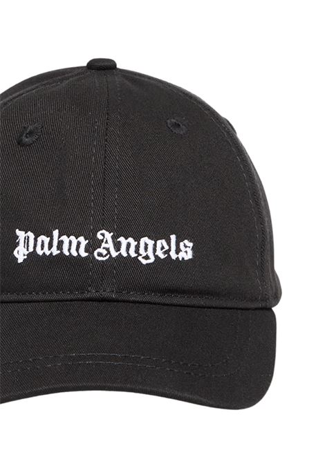 Unisex black cotton hat PALM ANGELS | PBLB002C99FAB/DELNERO